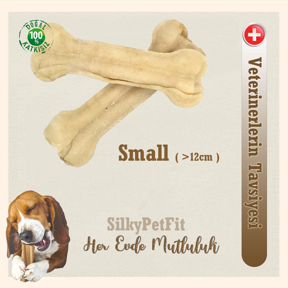 SilkyPetFits - Köpek Çiğneme Kemiği - Beyaz / Small 2 ad / > 12cm  / 40gr