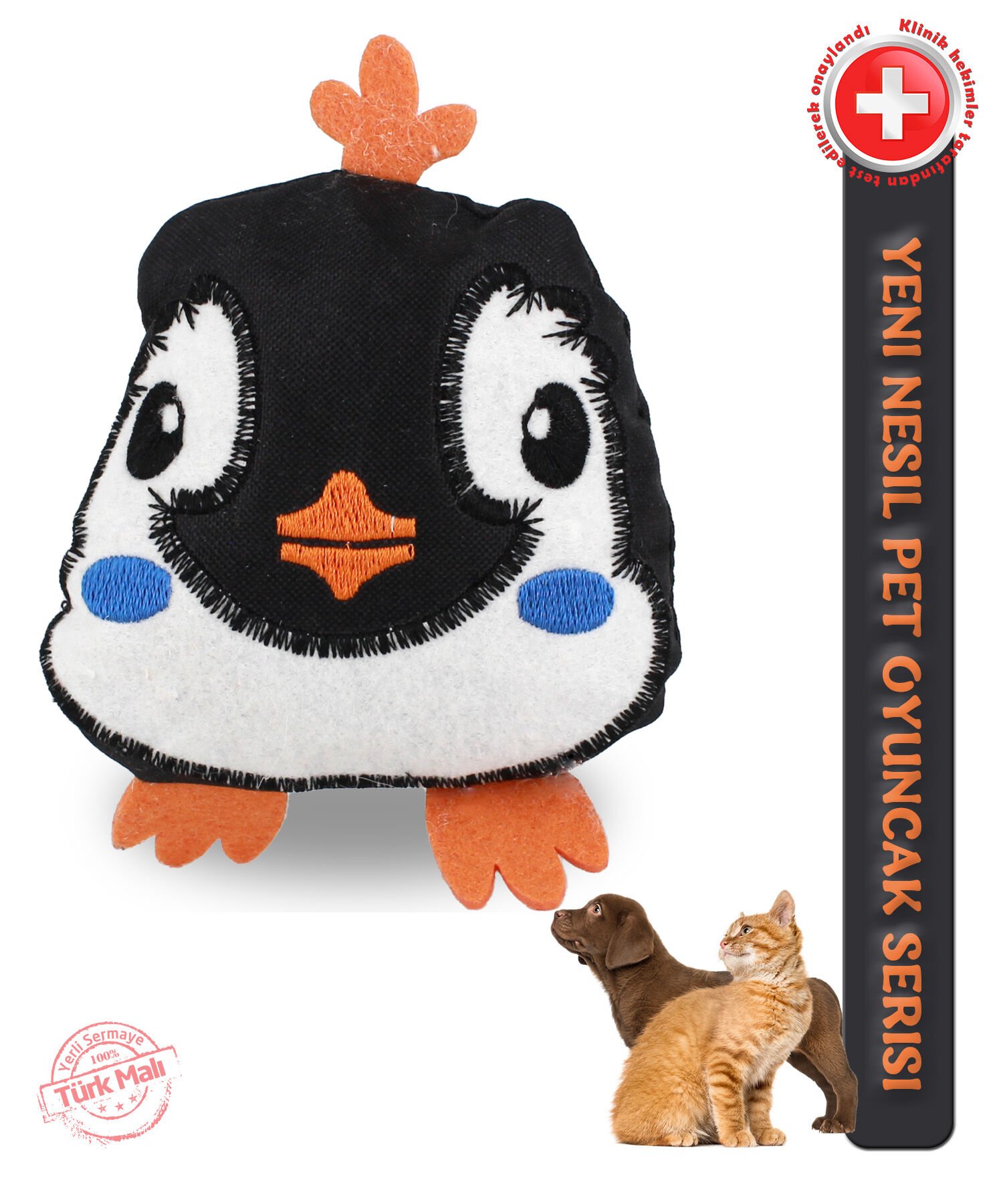 SilkyToys - Köpekler İçin Oyuncak -  Little Sparrow / 10 cm / Siyah